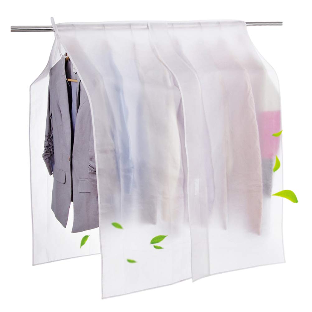 Asamio Garment Protector Cover Clear 90cm x 110cm x 90cm EVA Material with Flap Closure