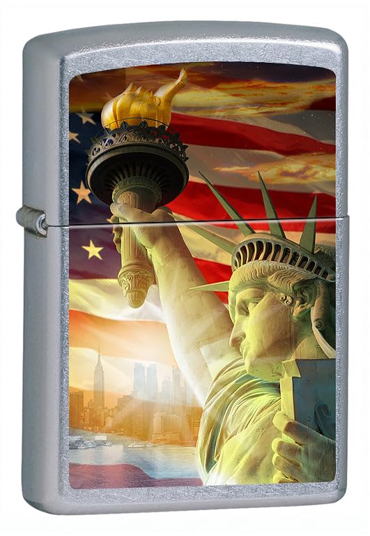 ZIPPO Unisex Lighters 207 Statue Silver Freedom Dawn