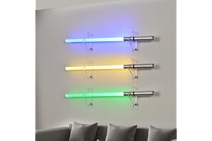 BYTOTU Light saber wall mount holder - 6mm thick acrylic, capable of bearing 30 pounds, used for lightsaber display