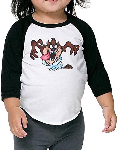 Kids 3/4 Sleeve Taz-Mania Cartoon Sitcom Raglan Shirts Printed Baseball Jerseys