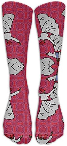 Whirling Dervish Competition Youth Soccer Socks Fasoar Teens Knee High Football Socks Long Striped Rugby Tube Socks