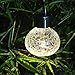 Sogrand Solar Glass Ball Decorations Lantern Jar Lights Table Lamp Quicksilver 4 Color 8 LED Copper Wire Mason Jars Outdoor Tabletop Light Hanging Decorative Lamps for Decor Garden Gift