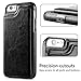 Hoofur Slim Fit Premium Leather Compatible with iPhone 6 Wallet Cases Card Slots Shockproof Folio Flip Protective Shell Compatible with iPhone 6/6s (4.7 Inch) (Black)