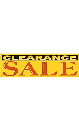 Amazon Com Large Yellow Clearance Sale Banner 10 W X 3 H