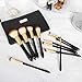 Makeup Brush Set，11pcs Makeup Brushes Premium Synthetic Bristles Powder Foundation Blush Contour Concealers Lip Eyeshadow Brushes Kit with Travel Makeup Bag