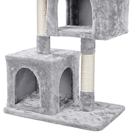 YAHEETECH Cat Tree House Cat Condo Plush Cat Tower w/Scratching Posts
