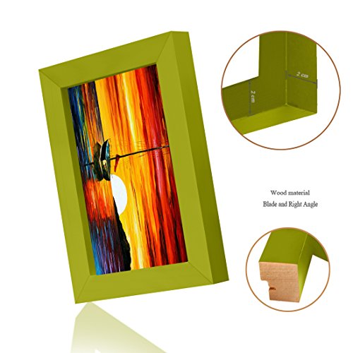 BOJIN 4x6 Photo Frame Without Mat, Wood Wall Picture Frame With Non