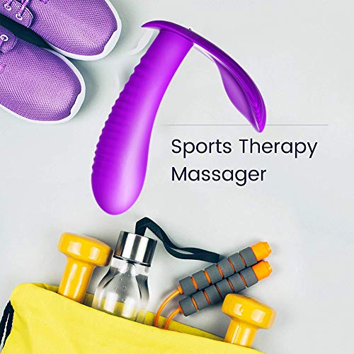 Heating Wand Massager Handheld Waist Back Therapeutic Massager Mobile Rechargeable 100% Waterproof Body Massager with 10x Shock Patterns for Sports Recoverd and Muscle Aches Remission
