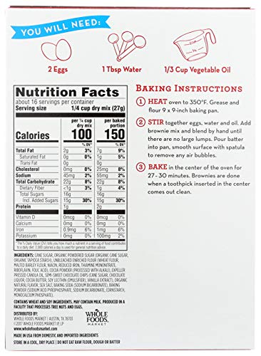 365 EVERYDAY VALUE, CHOCOLATE FUDGE BROWNIE MIX, 15 OZ