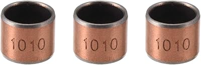 sourcing map Sleeve Bearings 10mm Bore x 12mm OD x 10mm Length Plain Oilless