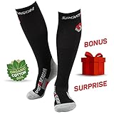 Sport 4 Season Compression Socks for men 10-20-30 mmHg - Graduated Black Edema Reduction Varicose Vein For Nurses Diabetic Lymphedema Feet