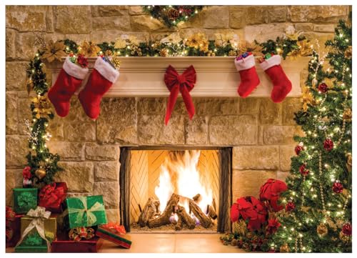 WOLADA Christmas Fireplace Backdrop 7x5FT 11209 at Amazon