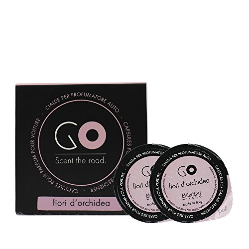 Orchid Flower Refill Millefiori Milano Go Car Diffuser - 2 Capsules
