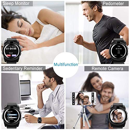 Android Smart Watch for Women Men, 2019 Bluetooth Smartwatch Smart Watches Touchscreen with Camera, Cell Phone Watch with SIM Card Slot Compatible Android Samsung iOS Phones XS 8 7 6 Note 8 9 Adult