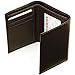Alpine Swiss Men's Genuine Leather Trifold Wallet Dark Brown