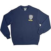 Artisan Owl New York Police Department Style Embroidered Badge Long Sleeve Cotton Blend Sweatshirt