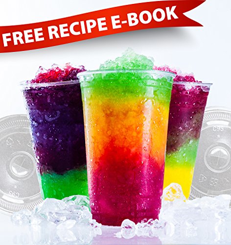 16oz Plastic Cups with Lids for Cold Drinks, Iced Coffee, Smoothie, Boba Bubbles and Ice Tea | Pack of 80 Disposable Cups with Flat Lids for Party Supplies and Office Use - RECIPE E-BOOK INCLUDED - Thumbnail 3