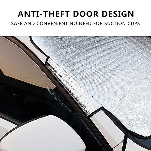 blue--net Car Windshield Snow Cover, Anti-Frost Car Front Windshield Cover, Vehicle Window Film Rainproof Antifreeze Snowproof UV Resistant Dustproof for Cars Trucks Vans - Thumbnail 5