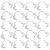 EZGO 20 Pieces C-Shape Teeth Whitening Cheek Retractor, Autoclavable Dental Mouth Opener, Disposable Dental Lip Cheek Retractor for Mouthguard Challenge Game Clear (M)