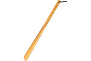 Luxdecor Long Handled Wooden Shoehorns-24in Wooden Long Handle Shoe Horn for Seinors Men Boot Jack Shoe Helper for Women
