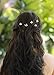 Missgrace Bridal Rhinestone Hair Pins Women Vintage Small Jewelry Headpiece Gypsophila Super Flash Ornament Wedding Hair Accessories 5PCS (Gold)