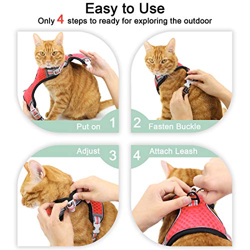 Cat Harness and Leash Set Escape Proof Kitten Harness Adjustable Cat