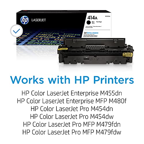 HP 414A Black Toner Cartridge | Works with Color LaserJet Enterprise M455dn, MFP M480f, Pro M454, MFP M479 Series | W2020A
