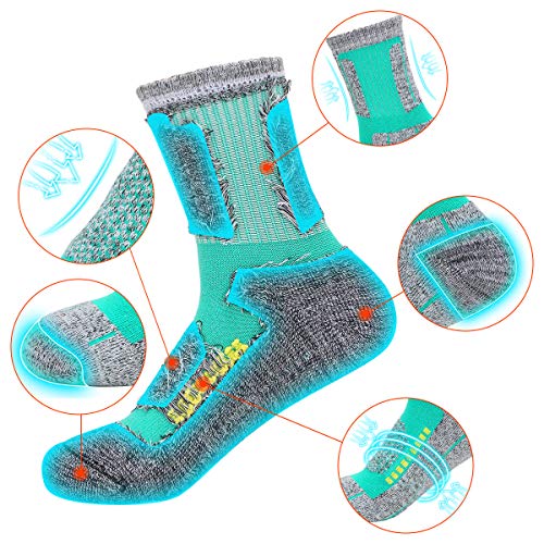 KOOOGEAR 3 Pairs Women Walking Hiking Socks 4-8 UK Size,Anti Blister, Terry Cushion,Breathable,Warm,Moisture Wicking,Arch Support for Outdoor Sports Trekking Cycling Camping Golf Gym - Image 4
