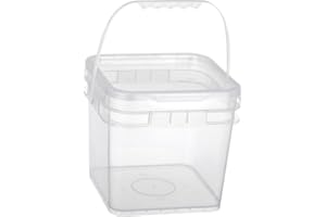 Toyvian 5L Plastic Bucket with Lid for Paint Storage and Coatings Leak-Proof Paint Storage Bucket with Tight Seal