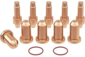 SHINNOUS Upgraded Plasma Cutter Consumables Kit Tips Kit for Miller Spectrum 625 X-TREME plasma cutter XT-40 torch & Hobart Airforce 40i XT40R/XT30R Torch (249928 &249926/770797&770791+O-Rings）PK12,40A