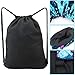 MHJY Sequin Bag Mermaid Drawstring Backpack Sports Beach Dance Bag (Lake Blue/Rose Red)