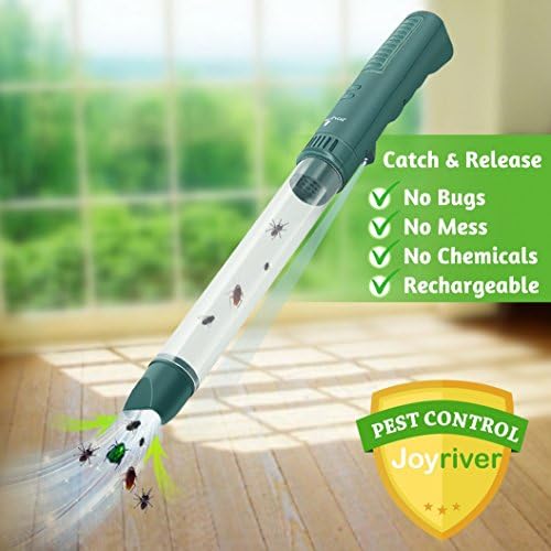 Joyriver Rechargeable Bug Vacuum Sucker Spider Catcher for Crawlies with LED Light to Use - Safe &amp; Humane Pest Control
