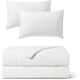 REST Buy 2 GET 30 Percent Off: Evercool Comforter Plus Pillowcases Bundle at 30% Discount, in Arctic White, Queen Size