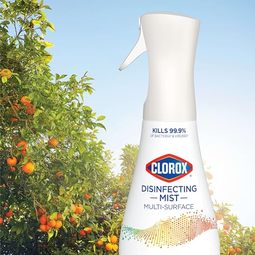 CLOROX DISINFECTING MIST, EUCALYPTUS PEPPERMINT, DISINFECTING SPRAY, 16 FLUID OUNCES