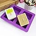ESA Supplies 4 Cavities Rectangle Tree of Life Silicone Soap Bar and Resin Mold for DIY Soap Making