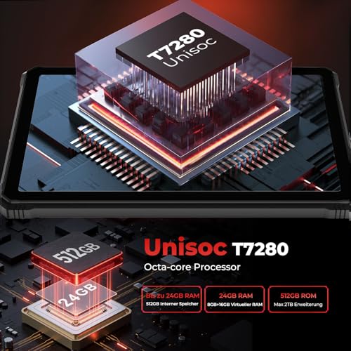 HOTWAV R9 Plus Outdoor Tablet Android 14, 11 Inch 2K FHD+ Construction Site Tablets, Octa-Core 24GB+512GB+2TB TF Tablet Waterproof, 20080mAh 20W Fast Charge, 64MP+16MP/IP68/IP69K/Dual SIM 4G/5G WiFi/GPS/OTG