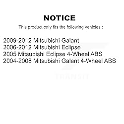 Rear Wheel Bearing and Hub Assembly Pair for