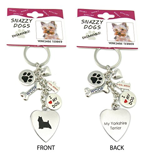 Yorkie Keychain With Charms