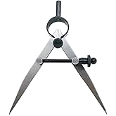 ZLKSKER 4 Inch Professional Leather Compass, Precision Spring Wing Divider/Scriber, Metal Compass for Woodworking, Metalworki