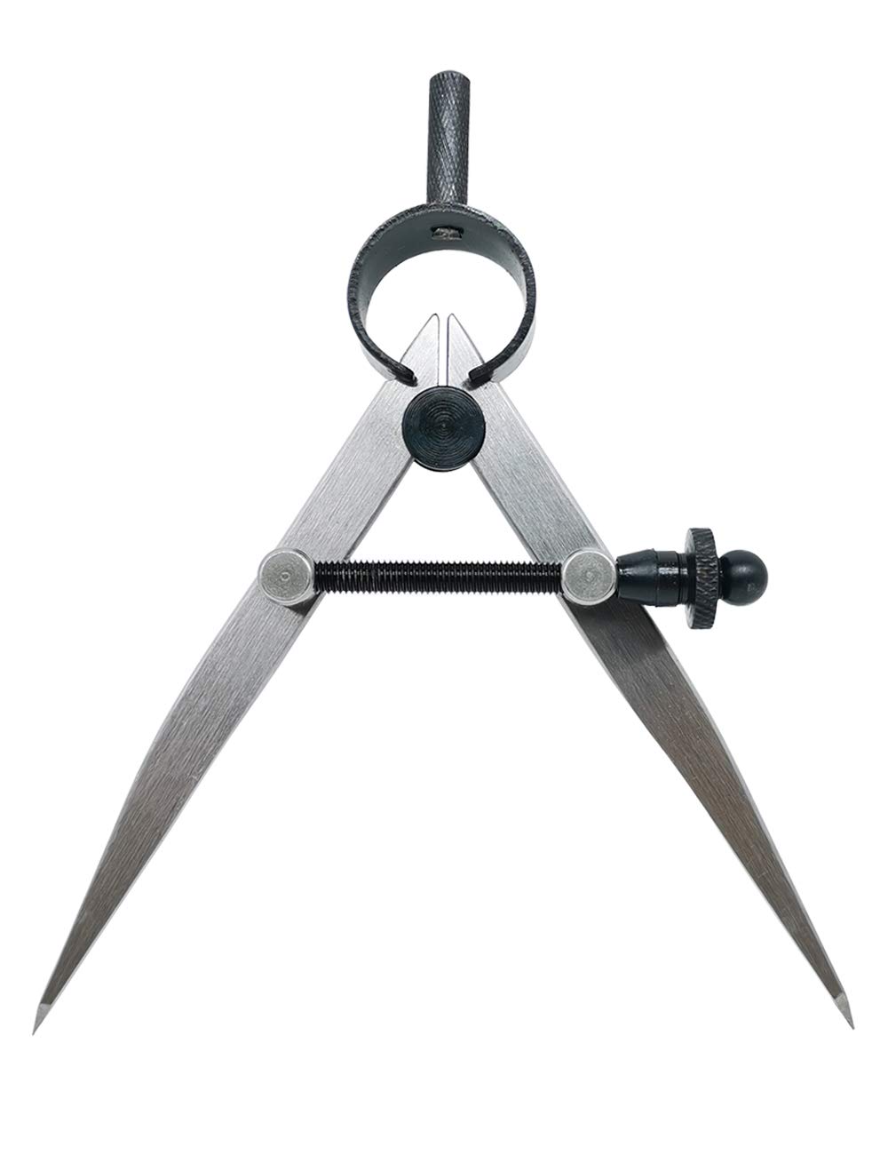 ZLKSKER4 Inch Professional Leather Compass, Precision Spring Wing Divider/Scriber, Metal Compass for Woodworking, Metalworking