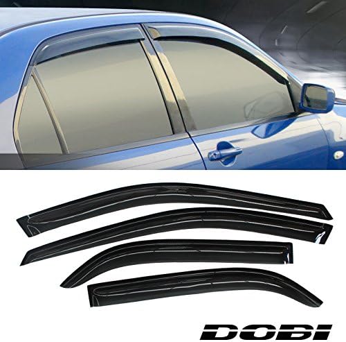 4pcs Front Rear Smoke Sun/Rain Guard Vent Shade Window Visors for 98-02 Honda Accord 4-Door Sedan