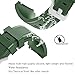 FanTEK Band for Galaxy Watch 3 45mm / Galaxy Watch 46mm / Gear S3 Watch, 22mm Silicone Sport Quick Release Replacement Strap work for Moto 360 2nd Gen 46mm/ Pebble Time Steel, Army Green