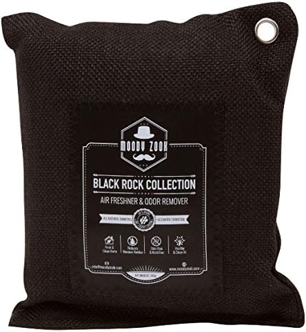 Activated Charcoal Odor Eliminator 200g Bag By Moody Zook - Use Powerful Natural Activated Carbon to Keep Your Home Fresh and Healthy - Deodorizer, Car Air Freshener, Pet Smell Remover (8 cm x 6 cm)