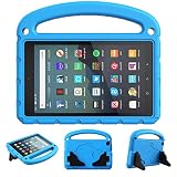 SUPWANT Kids Case for All-New Fire 7 2019 - Kid-Proof Light Weight Protective Case with Handle Convertible Stand for Amazon Fire 7 Tablet (9th Generation - 2019 Release), Blue