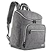Alex & Kate Diaper Backpack Stylish Multi-Function Nappy Bag for Mom with Changing Pad - Large Capacity Waterproof for Baby Travel Maternity Parents, Gray