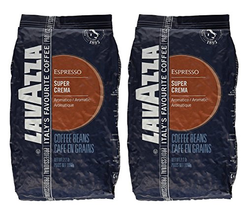 Lavazza 4202A 2.2 Pound Super Crema Espresso Whole Bean (Pack of 2)
