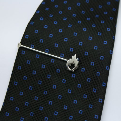 ZAUNICK Flame Tie Clip Sterling Silver