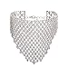 Barabum Fancy Love Elegant Bohemian Statement Necklace Charms for Women Choker Flower Cluster Diamond (Silver)