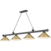 Z-Lite 2306-4BP-RB15 Cordon Billiard Pendant, 4-Light 240 Total Watts, Bronze Plated