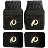 NFL Washington Redskins Car Floor Mats Heavy Duty 4-Piece Vinyl - Front and Rear